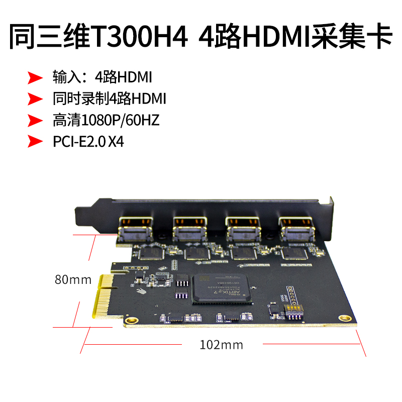 T300H4四路高清HDMI采集卡簡介